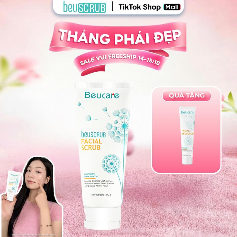 [MUA 1 TẶNG 1] - TDCL201 Tặng Tẩy Tế Bào Chết Da Mặt 30g Khi Mua Kem Tẩy Tế Bào Chết BEUSCRUB 100g Hỗ Trợ Làm Sạch Da Nhẹ Nhàng Skincare Kem Face Nam Nữ, cho da nhạy cảm linh hà