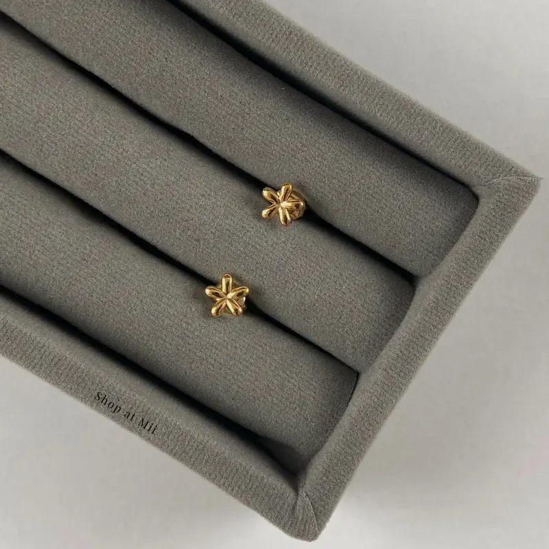 SOMI - Sole Stud Earrings - Anting 18K Gold Plated Anti Karat 0