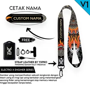 YXPRO Lanyard Custom Nama ElectroxEnginer Series Gantungan Tali Lanyard Card Holder Connector Case Handphone Ring Adjustable