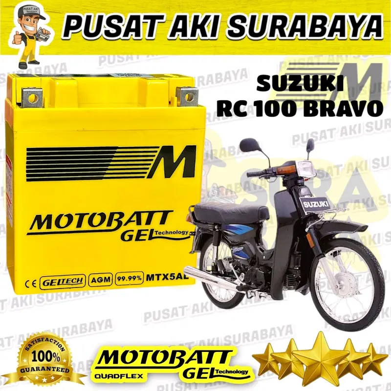 TERBARU MOTOBATT MTX5AL AKI GEL BERKUALITAS UNTUK MOTOR RC 100 - Shop ...
