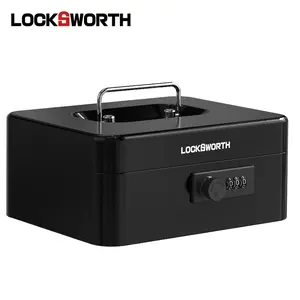 Locksworth Brankas Uang / Kotak Uang Besi / Cash Box Password 20x16x9 Deposit Box VS4530