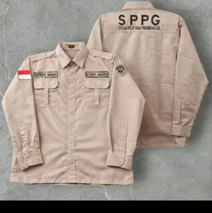 Baju SPPG Badan Gizi Nasional Baju Kerja dengan Bordir Nama dan Jabatan untuk Pegawai