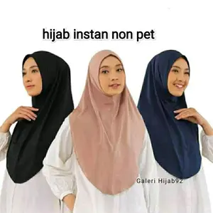 Kerudung Instan Non Pet Muslim Bergo spandex Zoya Premium Nyaman
