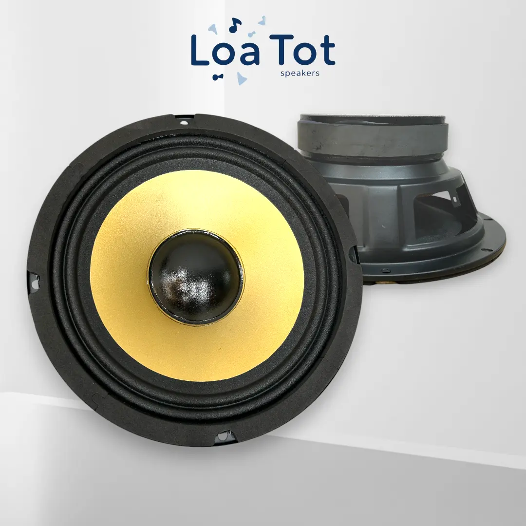 Loa Bass 16 SOWAY 6.5 Inch Màu Vàng đồng - Từ 120mm, Coil 38mm, Chuyên Loa Karaoke Xách Tay 50W, Giá 1 Cái
