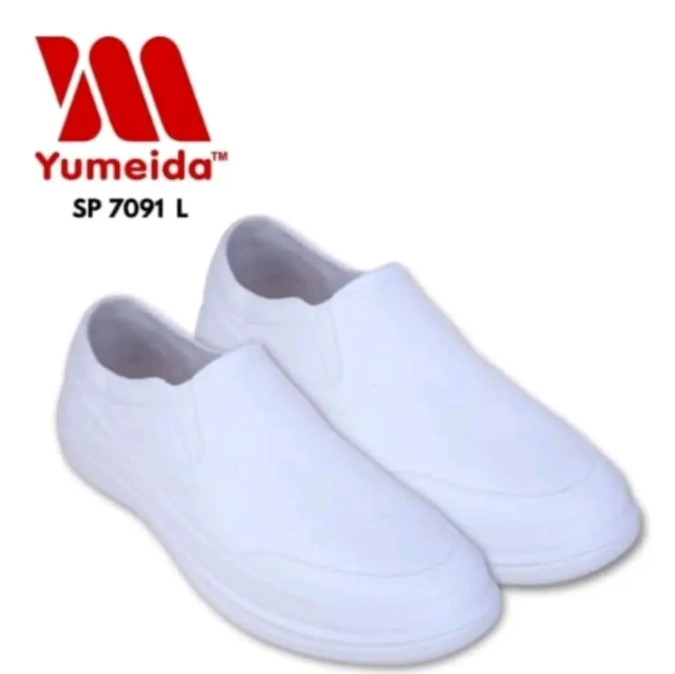 SEPATU PUTIH PRIA SLIP ON NON MEDIS/SEPATU PCU/SEPATU PERAWAT YUMEIDA 7091 38-43