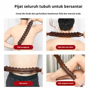 Tongkat gulung, tongkat pijat baris ganda, universal untuk seluruh tubuh, pengerukan meridian, pijat perut, tongkat penggerak tendon, alat pengikis kaki dan pendorong punggung