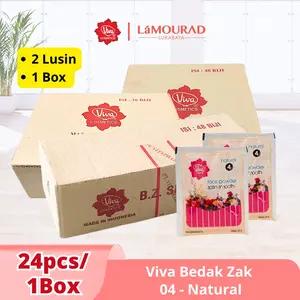 (PAKET HEMAT) Viva Bedak Zak Supermini 10g Mini 15g Besar 25g - 3 Varian 03 Olive 04 Natural 05 Rachel  | 24pcs - 1 Box