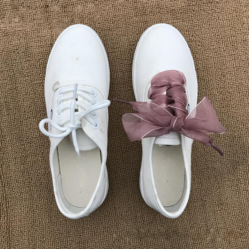 1 Pair Shoe Accessories Shoes Laces Shoelaces Rope Tie 4cm Wide Polyester Lace Accessory 3