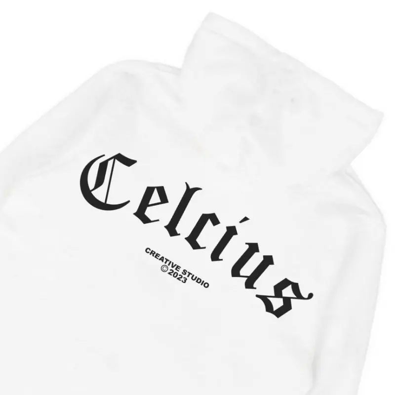 Hoodie Distro Celcius Mediaval Sweatershirt Putih Pria Wanita Unisex Casual Keren Fleece Baju Dewasa 1