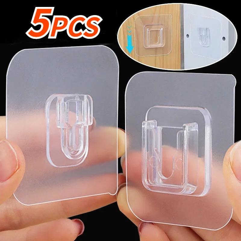 Móc Treo Tường Tự Dính Hai Mặt Bộ 5 Cái Móc Vô Hình Trong Suốt Không để lại dấu vết Giá Để Đồ Dụng Cụ Sắp Xếp Nhà Bếp Và Phòng Ngủ