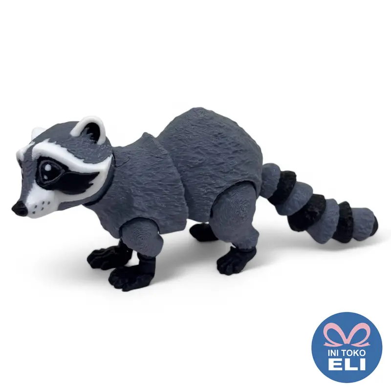 Figur Hewan Binatang Realistis Koleksi & Dekorasi Lucu Toy Capybara Bear Otter Racoon 7