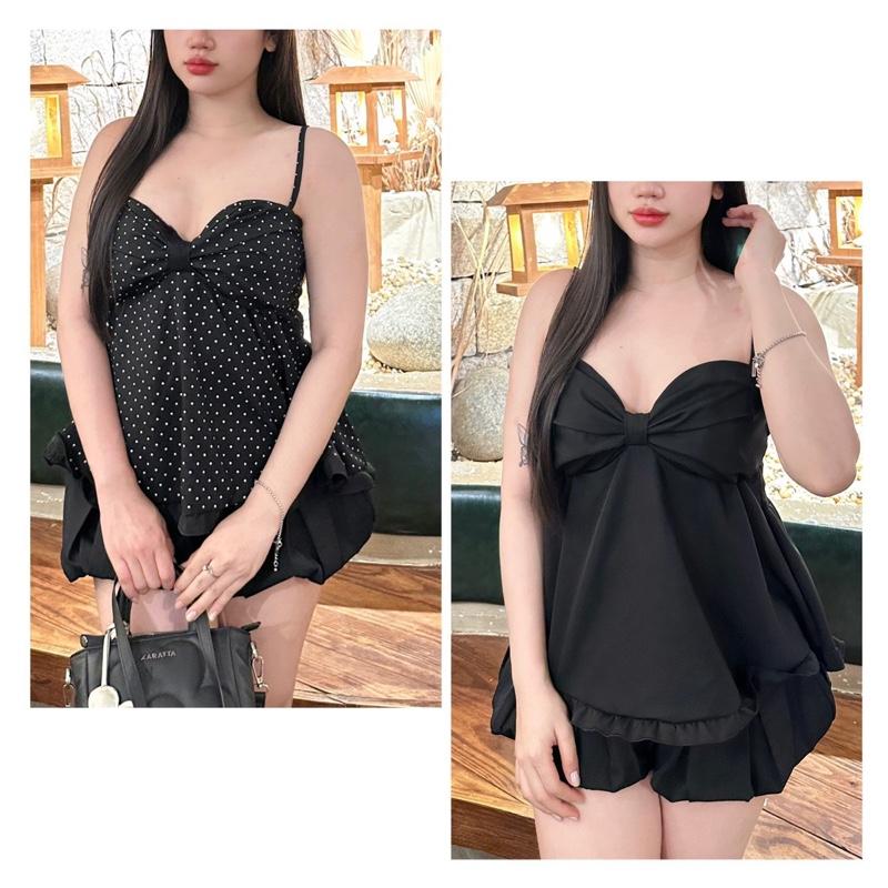 Áo Babydoll 2 Dây TRANGCLOTHINGG Khoét Ngực Áo Kiểu Nữ Dễ Thương Mặc Hè Đi Biển Đi Chơi TL