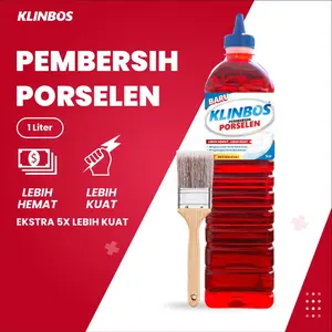 KLINBOS PORSELEN 1 LITER Pembersih Kerak 5X Lebih Kuat Untuk Kamar mandi, Kamar Kecil,perlengkapan bahan dari Plastik,satainless stell,cairan pembersih serba guna bisa menghilangkan kerak jamur kaca,jamur keramik,cairan anti bakteri,anti minyak Merah