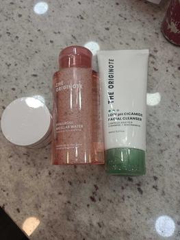 Product Review of The Originote Bundle 3in1 Basic Skincare - Micellar Water + Moisturizer + Facial wash 150ml Membersihkan dan Mencerahkan Wajah Cleanser Hyalucera from A**h 0