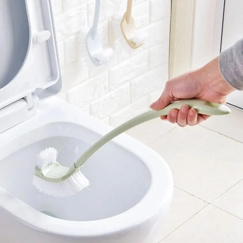 Sikat Toilet 2 Sisi Gagang Panjang / Alat Gosok Lantai Kamar Mandi Kloset / Long-Handled Toilet Brush Double-Sided / Sikat Pembersih WC Closet Sudut 2 Sisi Melengkung Lengkung Bengkok Serbaguna 4