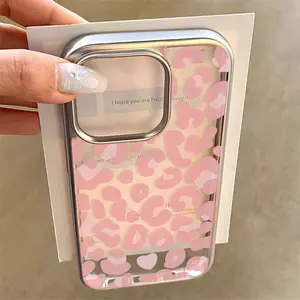 Blissful TPU Case protective “Pink leopard print” for iPhone 14 15 Pro MAX 11 13 12 16 Pro XR XS MAX 7 8  S Plus 7Plus 8Plus SE silicone shockproof mobile phone case
