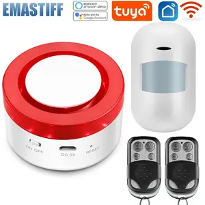 WiFi Tuya Home Alarm System 120DB Wireless WIFI Siren 433MHz Burglar Security Alarm Smart Life App Control Wireless Home Alarm - H1-5