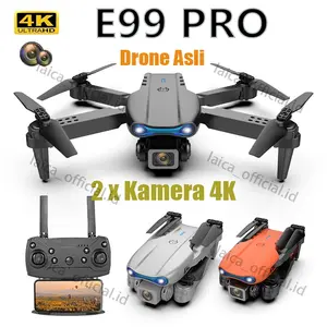 [BISA COD] Smart Drone E99 Pro 4K  Dual Kamera HD Drone Mini WiFi FPV Kamera Drone Outdoor Indoor Posisi Visual Mainan Anak-anak Drone Murah Hadiah liburan terbaik Plastik Accessories