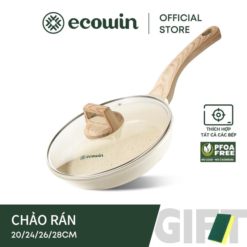 Chảo Chiên Chống Dính, Ecowin, Không Có Nắp, Kháng Khuẩn Và Không Gió, Dụng Cụ Nấu Ăn, Nồi Nấu Ăn, Thích Hợp Cho IH, 24cm / 26cm