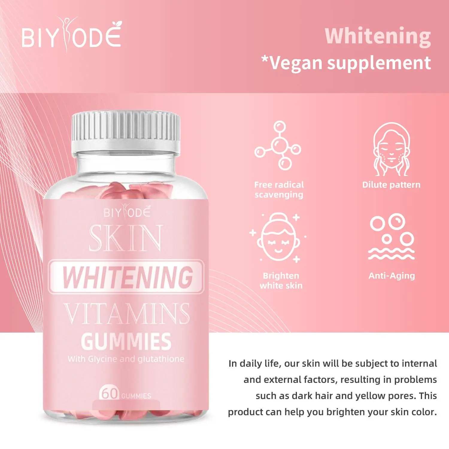 BIYODE Skin Whitening L-Glutathione Vitamins Gummies Glutathione Vegan  Supplement With Glycine And Glutathione US FDA Certification 60pcs  Glutathione Collagen Glow Healthcare Natural Beauty Colagen - TikTok Shop  Philippines