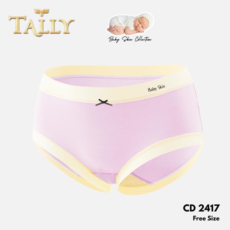 TALLY CD 2417 Celana Dalam Wanita Bahan Katun Baby Skin Fit to L - XL CD Wanita Collection Pakaian Dalam Wanita Lembut dan Nyaman 2