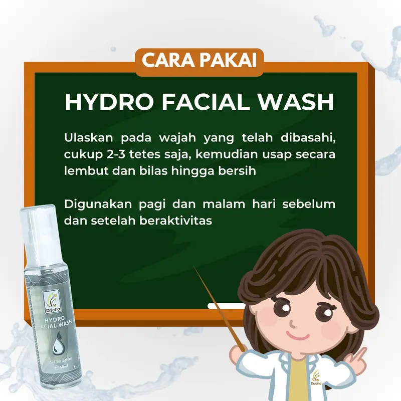 Dricha Hydro Facial Wash untuk kulit kering dan sensitif 3