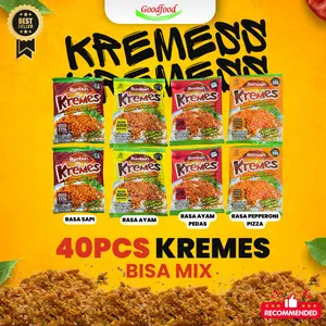 Bumburi Kremes cuma Rp.20.000 Bumbu tabur pendamping lauk dapat 40 sachet dengan 4 varian rasa : sapi, ayam, ayam pedas, dan pizza Spices Penyedap