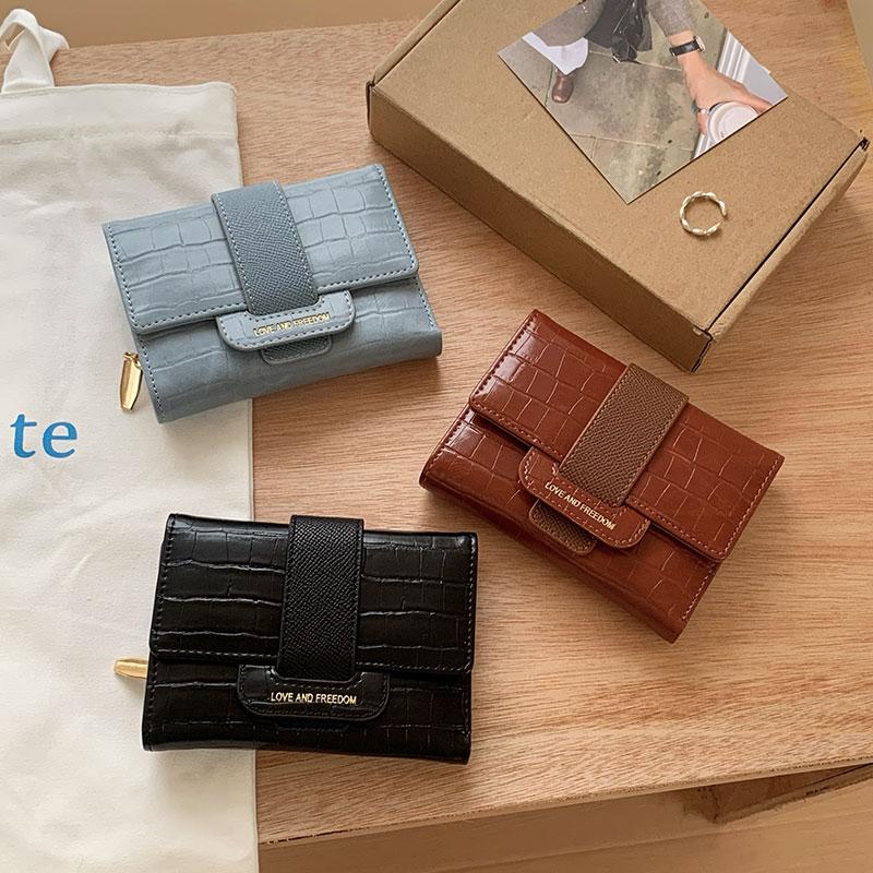 Ví Sọc Cổ Điển Chất Lượng Cao Cấp, Dành Cho Nữ, Sức Chứa Lớn, Ví Đựng Tiền Xu Và Thẻ Gấp Gọn, Làm Bằng Da PU 1