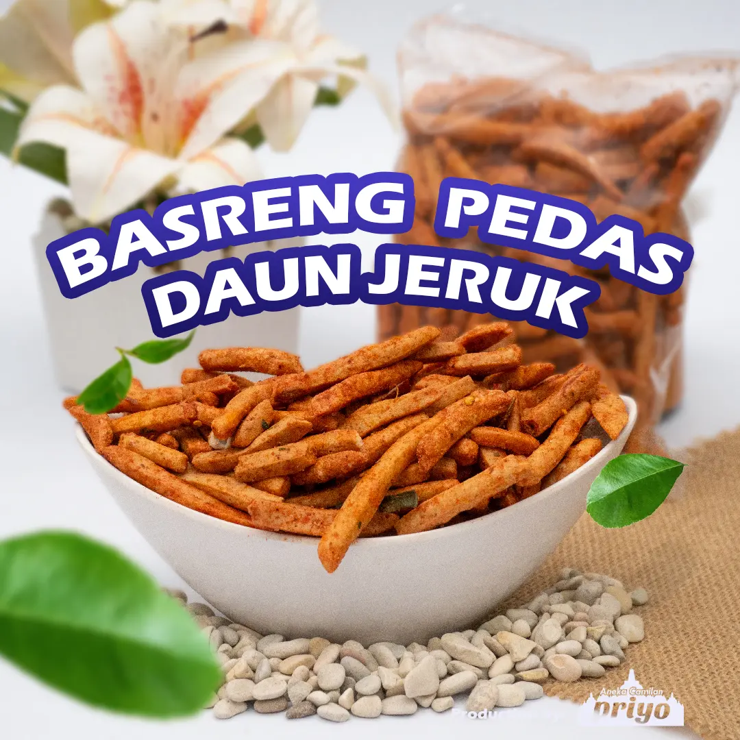 Camilan Basreng Pedas daun jeruk 500 - 1000 Gr