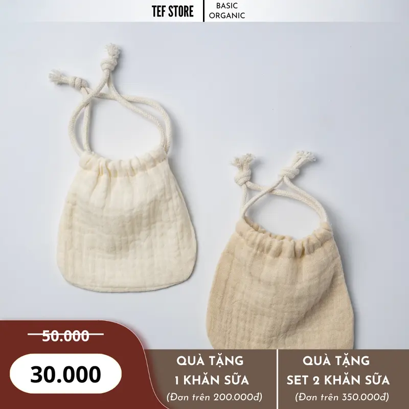 Túi đựng tỏi, lì xì cho bé sợi bông tự nhiên mềm mại an toàn cho da bé Tef store 0