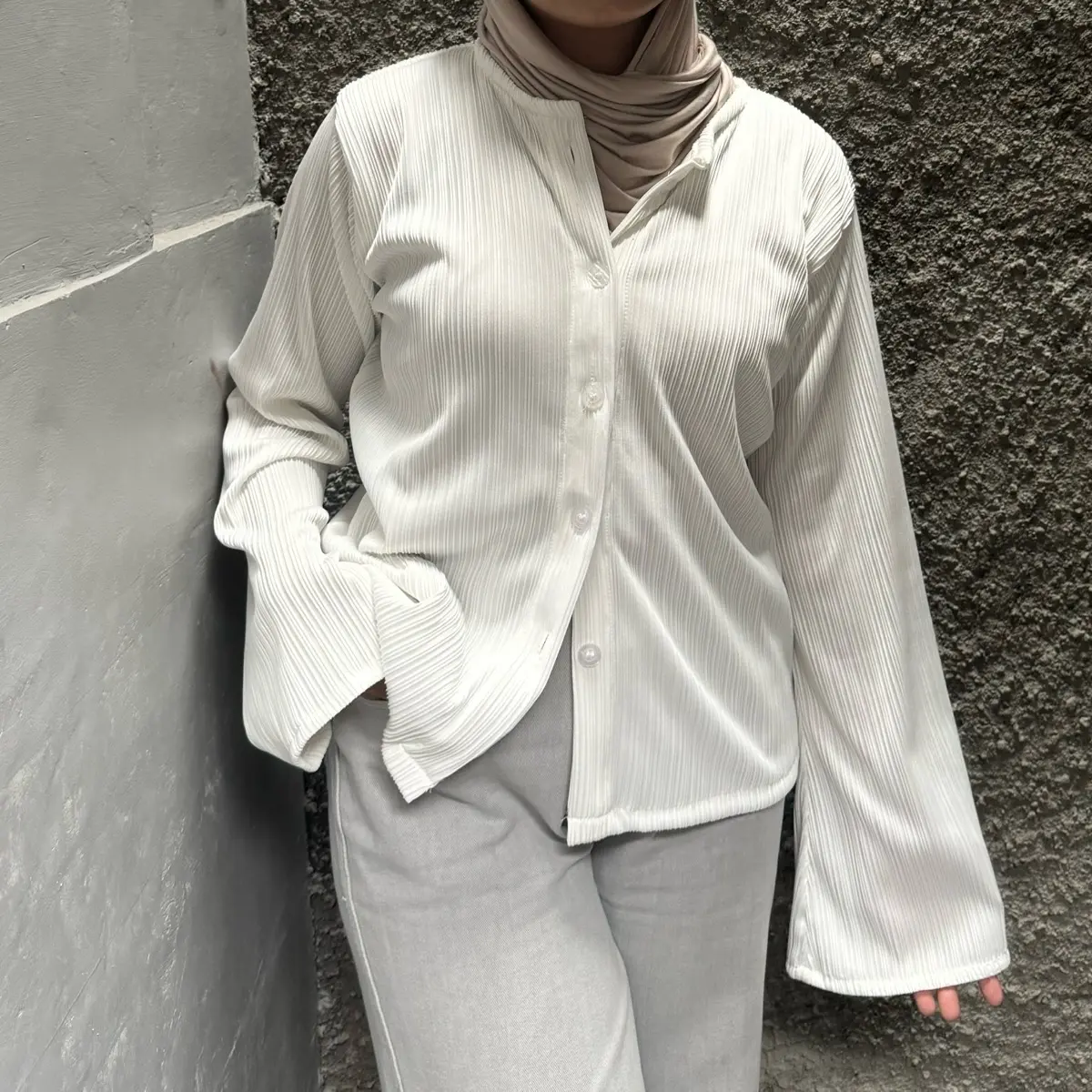 Moly Cardigan - Outer - Cardigan Knit - Pleats Top - Plisket Top - Atasan Knit
