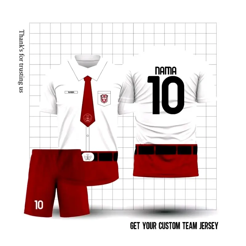 Jersey Futsal, voly, dan sepak bola Costum motif Sekolah SD SMP SMA full printing