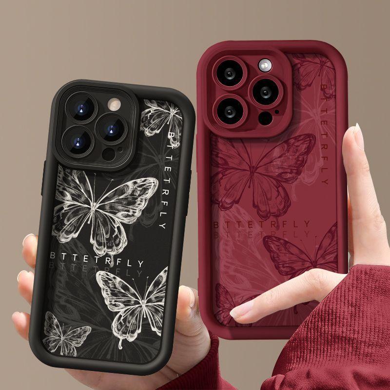 Product Introduction of Step Butterfly Soft iPhone case for iPhone15promax14Pro13/12/11/7/8plus/XR/xsmax New Cellphone Protection Smartphone Devices Handheld 1