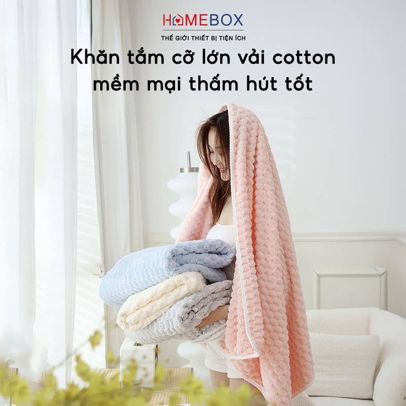 Khăn Tắm Cotton Cỡ Lớn Thấm Hút Nước Khăn Ủ Tóc Khăn Mặt Dài Mềm Mại Kháng Khuẩn An Toàn Cho Da