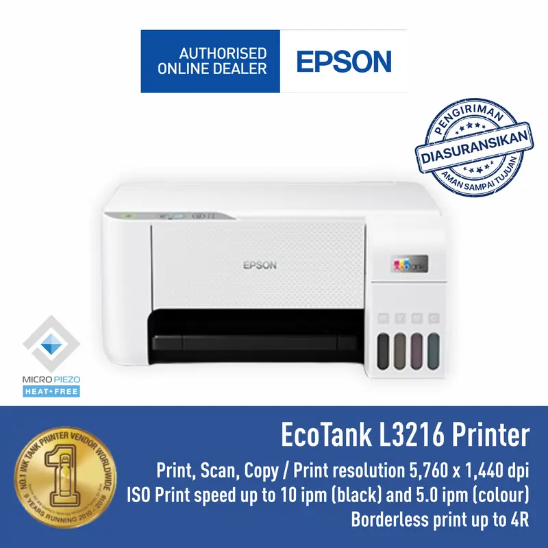 Printer EPSON L3210 L-3210 L 3210 Pengganti L3110 Print Scan Copy Garansi Resmi 1