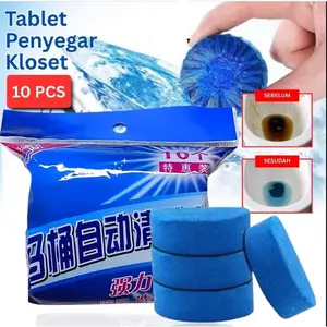 10Pcs Tablet Biru Pembersih Kloset 1Pack Sabun Pembersih Penyegar Toilet