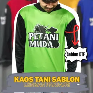 Kaos Basahan Sablon Petani Muda SAWAH HITAM