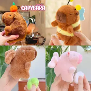 Gantungan Kunci Capybara Bergerak BESAR 15CM!!  Ekor Puter Sayap Kepak Boneka Capabala Tas Mainan Mewah Aksesori Gantungan Kunci