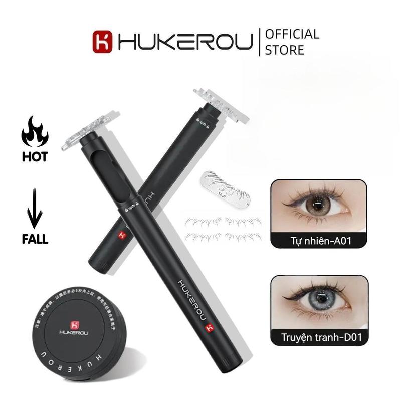 Official Con dấu lông mi dưới Hukerou tự nhiên chống nước Có 4 kiểu dáng khác nhau khi nhận hàng