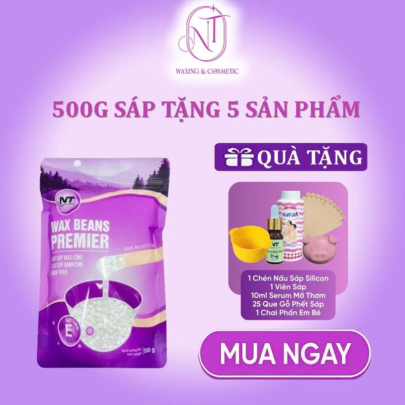 ( MUA 1 TẶNG 5) 500G Sáp Wax Lông Premier Cao Cấp NT Waxing