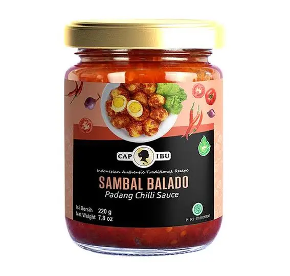 Cap Ibu Padang Chilli Sauce (Mild level) Sambal Balado Mild 200g Halal