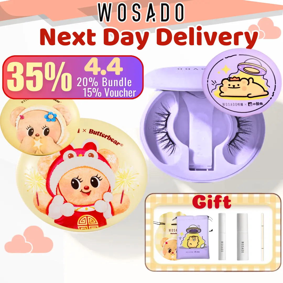 WOSADO【SG】Soft Magnetic Eyelash Lash False Eyelash Magnet Fake Eyelash Reusable Makeup Daily w osado Lightweight Soft long lasting