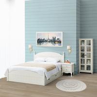 Gambar IFURNHOLIC Alyssa King Bed 180 | Dipan Tempat Tidur | Rangka Tempat Tidur Laci | Divan Laci Kayu - Ivory dari iFurnholic Furniture Store Kab. Sidoarjo 3 Tokopedia