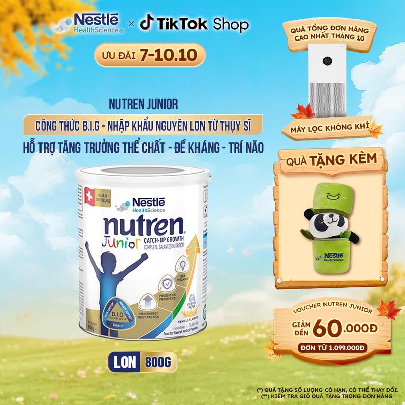 NESTLÉ NUTREN JUNIOR Xuất Xứ Thụy Sĩ Công Thức BIG Hỗ Trợ Tăng Trưởng Thể Chất,Trí Não,Đề Kháng Cho Bé 800G