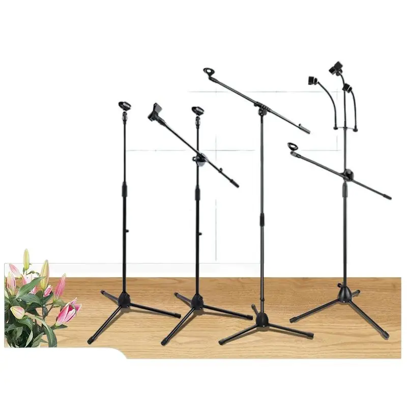 YX-001-103 microphone stand mobile phone live microphone stand stage floor vertical horizontal bar tripod microphone stand
