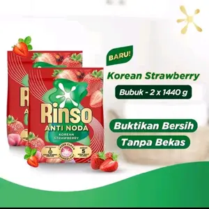 Paket 2 pcs Rinso Deterjen Bubuk Sensi Fresh anti apek 1.5 Kg KOREAN STRAWBERRY Pembersih