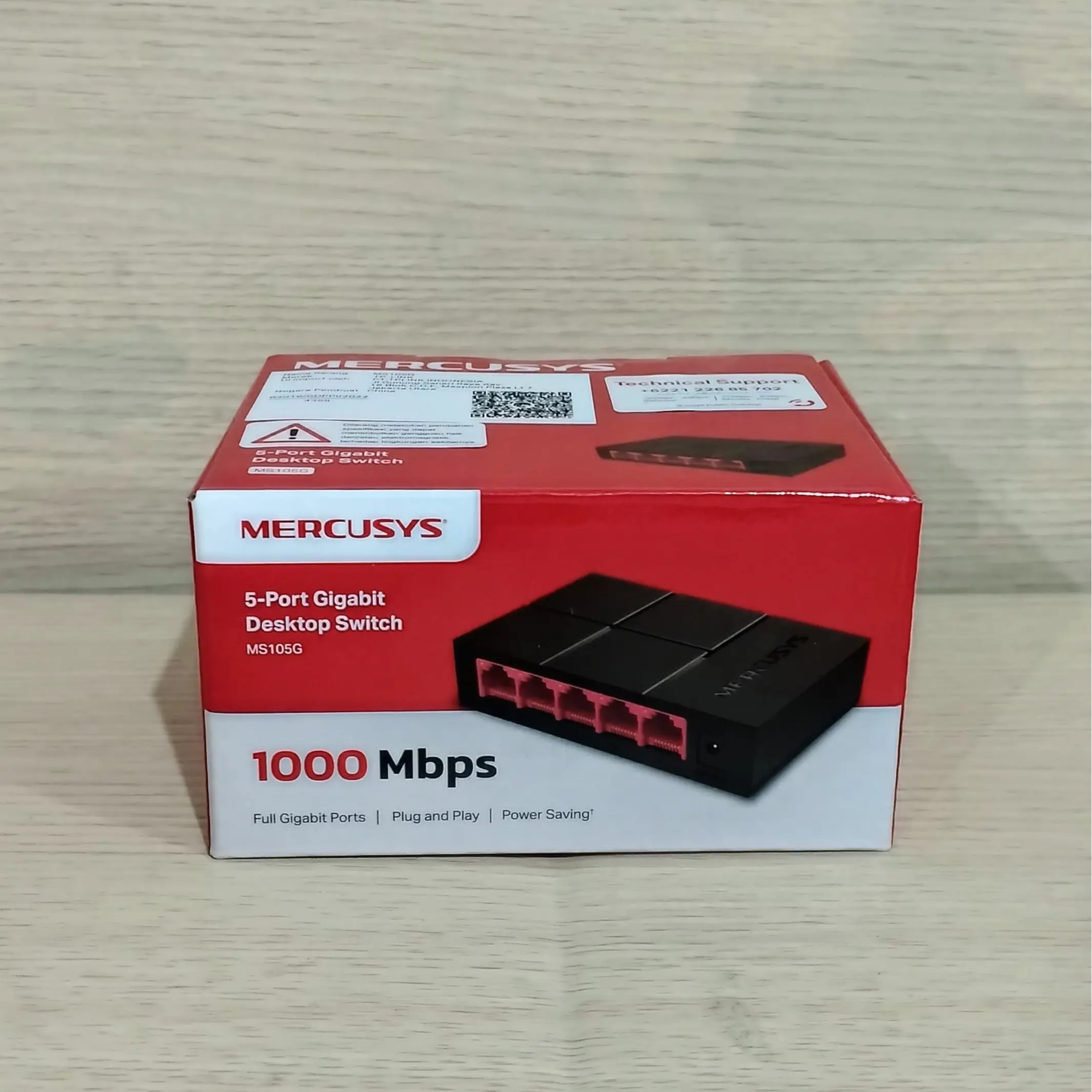 4 PCS Mercusys MS105G Switch Hub 5 Port Gigabit 10/100/1000Mbps