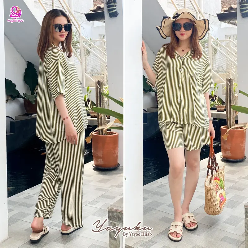 Sheila One Set Salur Setelan Rumahan Wanita Kekinian Bahan Adem Lembut By Yayoehijab 5