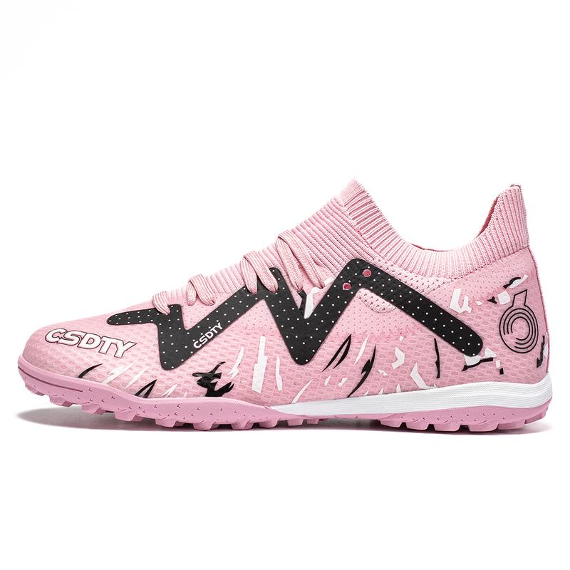 Giày Đá Bóng Cho Nam, Màu Hồng, Cổ Lọ, Sân Nhân Tạo, Có Móng Cao, Thích Hợp Cho Bóng Đá Nữ Và Trẻ Em, Chính Hãng, Euro Cup 2024, W102