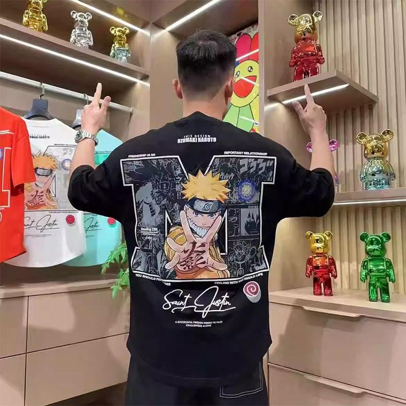 Fashion Dragon Ball Anime Character T-shirt Short Sleeve Wukong Cartoon Trendy T-shirt Clothing Casual Cosplay 4